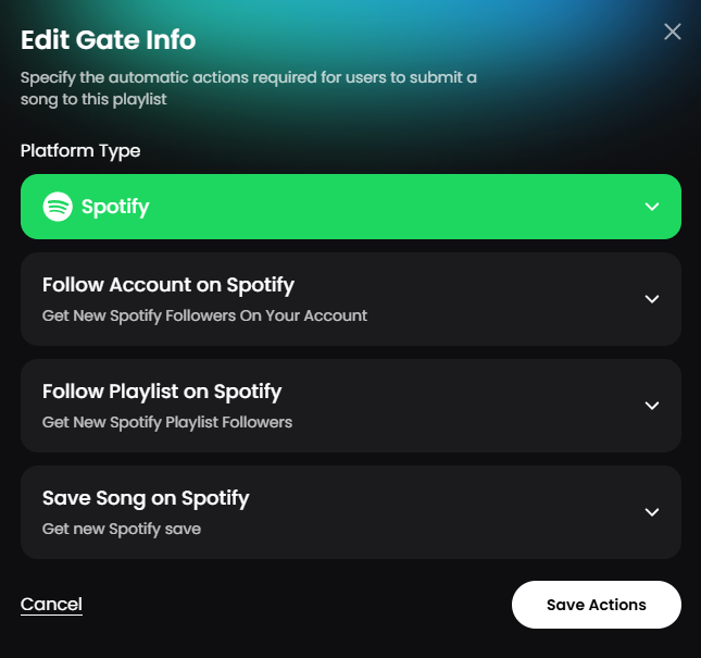 Submit to Spotify playlist before completing playlist submission gates